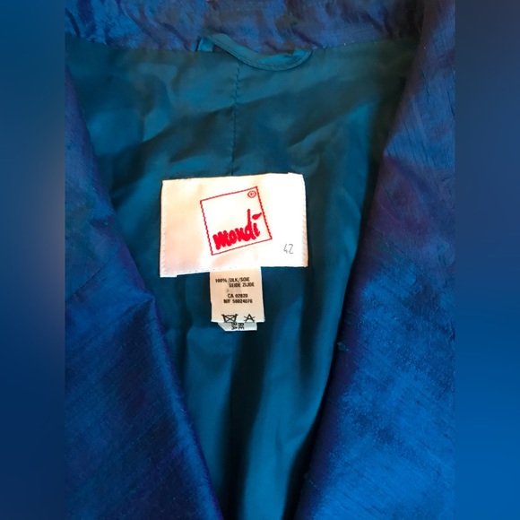 Vintage Mondi by Escada Silk Blazer Jacket 42 - Picture 4 of 4